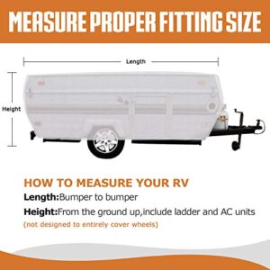 Leader Accessories Pop up Folding Camper Cover 150D Diamond Fabric Fits RV Trailer (10'-12')