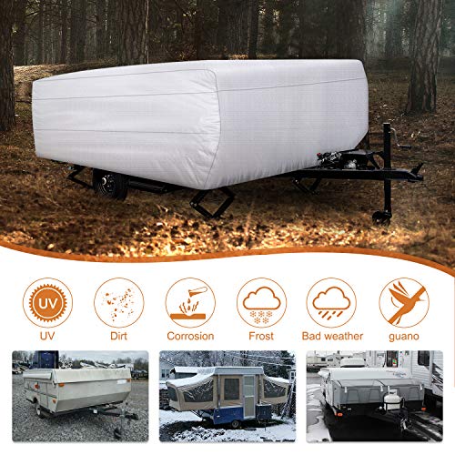Leader Accessories Pop up Folding Camper Cover 150D Diamond Fabric Fits RV Trailer (10'-12')