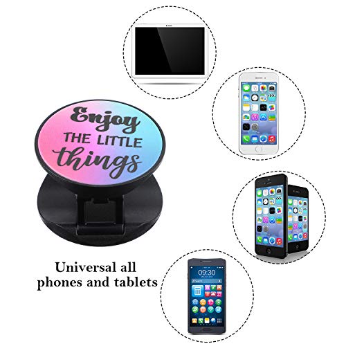 6 Pieces Foldable Expanding Stand Holder Inspirational Quote Phone Grip Socket Holder Finger Stand Holder Kickstand Grip for Smartphone and Tablets