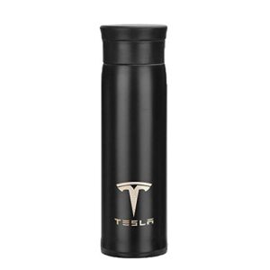 18oz Car Logo Travel Mugs & Tumblers Vacuum Insulated Stainless Steel Thermal Bottle Fashion Sport Thermal Cup for Hot or Cold Drink Coffee Or Tea (fit tesla)