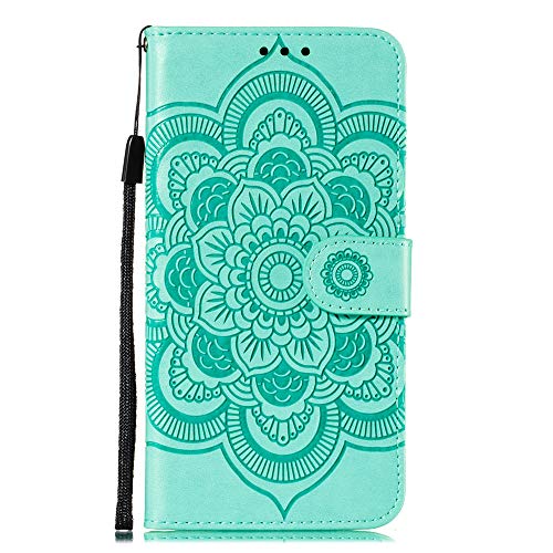 Asdsinfor Compatible with Redmi Note 9 Pro Case Wallet Case Credit Cards Slot with Stand for PU Leather Shockproof Flip Compatible with Xiaomi Redmi Note 9 Pro/Note 9 Pro Max Sunflower Green LD