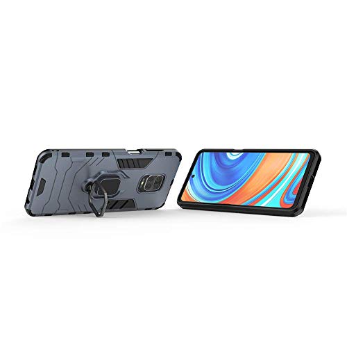 COTDINFORCA Redmi Note 9 Pro Case Redmi Note 9 Pro Max Case Shockproof with Ring Holder Kickstand Magnetic Car Mount Soft TPU Armor Thin Protective Phone Case for Xiaomi Redmi Note 9 Pro Blue KK.