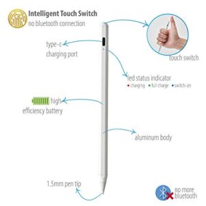 Gutliebe Stylus Pen for Apple iPad Pen with High Precision, Tilt Sensitivity, Palm Rejection and Magnetic Attachment, Type-C Rechargeable Stylus for Drawing and Writing on The iPad 2018-2020