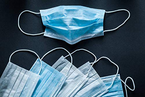 Lamy 50 PCS Face Masks Disposable for Protection Earloop Blue 3 Ply Breathable Face Mask for Man and Woman