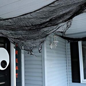 Halloween Black Creepy Cloth, 196 x 39 inch Spooky Halloween Decorations for Halloween Party Supplies Haunted House Décor