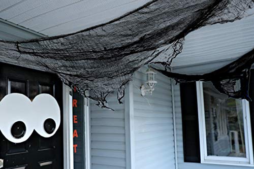 Halloween Black Creepy Cloth, 196 x 39 inch Spooky Halloween Decorations for Halloween Party Supplies Haunted House Décor