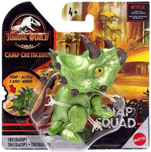 jurassic world camp cretaceous snap squad triceratops figure