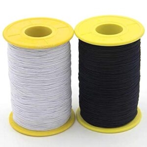 Aura Naturel 2 PCS 0.5mm White and Black Elastic Thread 547 Yard