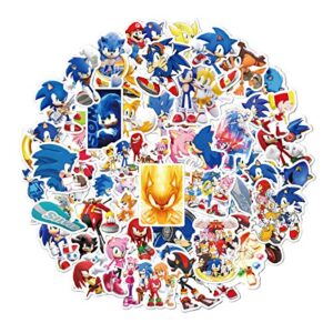 50pcs sonic the hedgehog stickers for children teens,girls, waterproof colorful sonic stickers perfect for car, laptop, luggage, bicycle