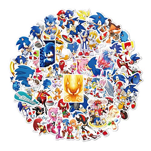 50PCS Sonic The Hedgehog Stickers for Children Teens,Girls, Waterproof Colorful Sonic Stickers Perfect for Car, Laptop, Luggage, Bicycle