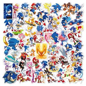 50PCS Sonic The Hedgehog Stickers for Children Teens,Girls, Waterproof Colorful Sonic Stickers Perfect for Car, Laptop, Luggage, Bicycle