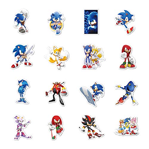 50PCS Sonic The Hedgehog Stickers for Children Teens,Girls, Waterproof Colorful Sonic Stickers Perfect for Car, Laptop, Luggage, Bicycle