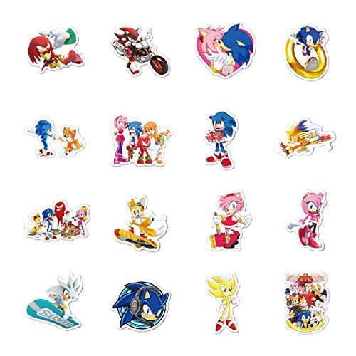 50PCS Sonic The Hedgehog Stickers for Children Teens,Girls, Waterproof Colorful Sonic Stickers Perfect for Car, Laptop, Luggage, Bicycle