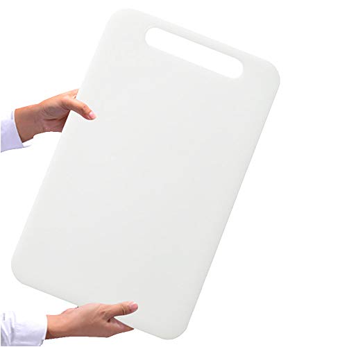 Super Leader Professional Plastic Cutting Board for Restaurants，Dishwasher Safe and BPA Free,1.27 x 17.8 x 0.4 Inch,White