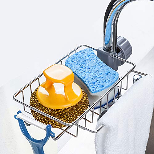 Sponge Holder Stainless Steel Kitchen Sink Caddy Organizer Accessories for kitchen