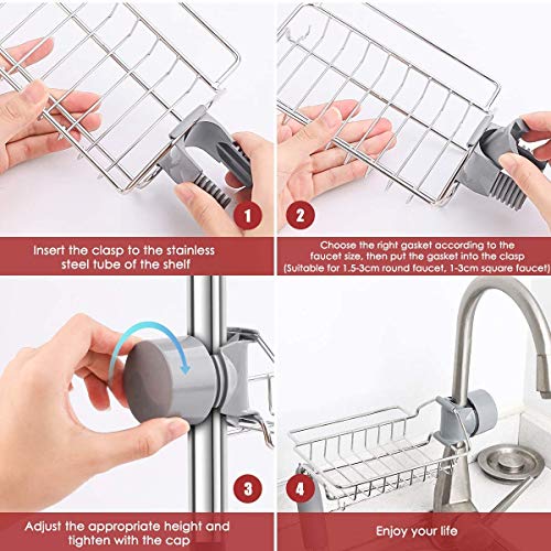 Sponge Holder Stainless Steel Kitchen Sink Caddy Organizer Accessories for kitchen