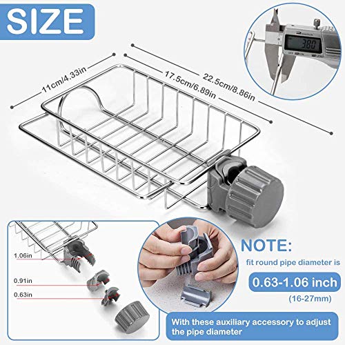 Sponge Holder Stainless Steel Kitchen Sink Caddy Organizer Accessories for kitchen