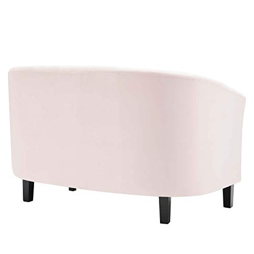 Modway Prospect Channel Tufted Performance Velvet Loveseat, Pink