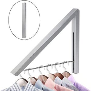 eopro wall mounted drying rack, clothes drying rack hanger, closet organizers and storage with aluminum, folding coat rack shelf storage organizer space savers…
