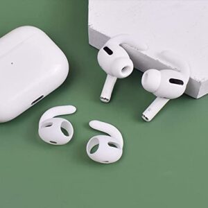 ALXCD Earbud Cover Replacement for AirPods Pro, 4 Pairs Anti-Slip Anti Lost Sport Silicone Earbud Covers Ear Tips, Fit for AirPods Pro Sport, 4 Pairs [White]