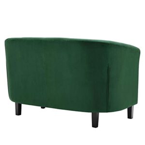 Modway Prospect Performance Velvet Loveseat, Emerald