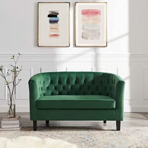 Modway Prospect Performance Velvet Loveseat, Emerald