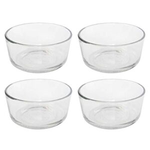 pyrex simply store 7200 round clear glass storage container - 4 pack made in the usa