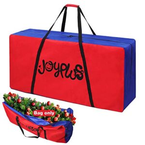 joyplus christmas tree storage bag fits up to 7 ft disassembled tree，47" x 12" x 19" holiday artificial tree storage case with durable waterproof material (bag only)