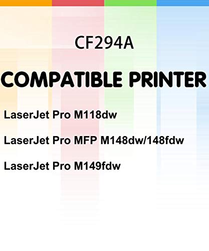 (Pack of 2) Compatible Replacement for HP 94A 294A CF294A Toner Cartridge (2-Black, HP94A) for HP Laser Pro MFP M148dw M148fdw M118dw Printer, Sold by GTS