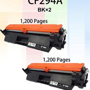 (Pack of 2) Compatible Replacement for HP 94A 294A CF294A Toner Cartridge (2-Black, HP94A) for HP Laser Pro MFP M148dw M148fdw M118dw Printer, Sold by GTS