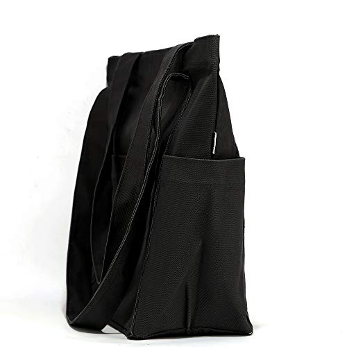 Augbunny XL Heavy Duty Canvas Grocery Bag Multi Purpose Tote Outer Pockets