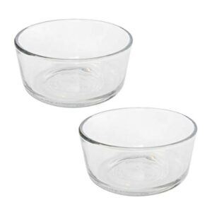 pyrex simply store 7200 round clear glass storage container - 2 pack made in the usa