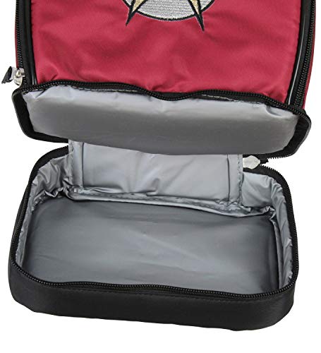 Star Trek The Next Generation Picard Embroidered Starfleet Logo Dual Compartment Insulated Lunch Box Bag Tote