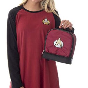 Star Trek The Next Generation Picard Embroidered Starfleet Logo Dual Compartment Insulated Lunch Box Bag Tote