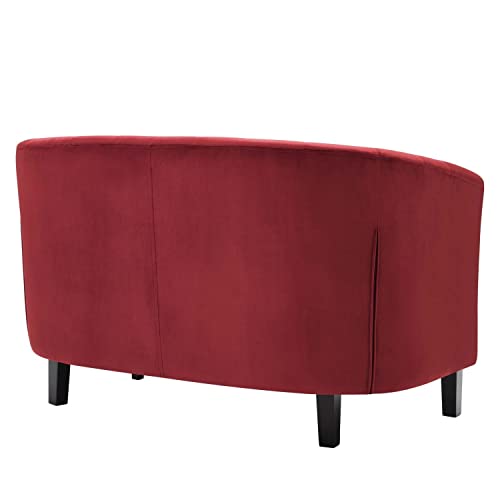 Modway Prospect Performance Velvet Loveseat, Maroon 28.5 x 49 x 29.5