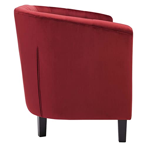 Modway Prospect Performance Velvet Loveseat, Maroon 28.5 x 49 x 29.5