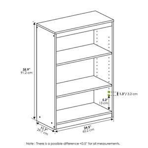Furinno Gruen 3-Tier Bookcases, White