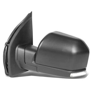 left driver side power heated led turn signal mirror with puddle light compatible with ford f-150 15-18 (22-pins)