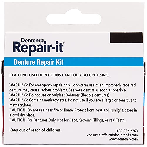 Dentemp Repair-it Denture Repair Kit & Reline-it Denture Reliner - Denture Kit (Multi-Pack) - Refit and Tighten Dentures for Both Upper & Lower Denture - Repair Broken Dentures & Loose Teeth