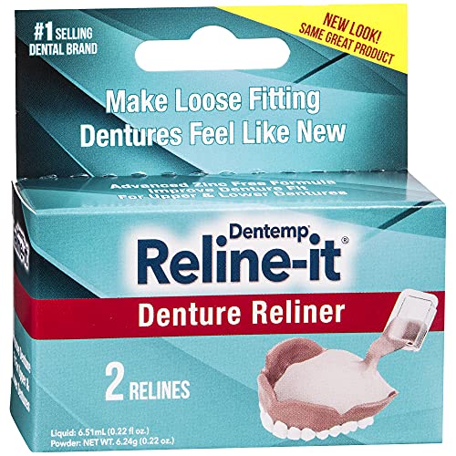 Dentemp Repair-it Denture Repair Kit & Reline-it Denture Reliner - Denture Kit (Multi-Pack) - Refit and Tighten Dentures for Both Upper & Lower Denture - Repair Broken Dentures & Loose Teeth