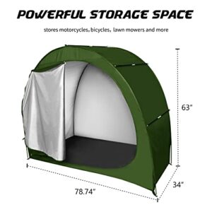 H&ZT Bike Storage Tent Outdoor Bike Cover Waterproof Lawn Mower Garden Tools Shed (G2-6.5'x2.8'x5.3')