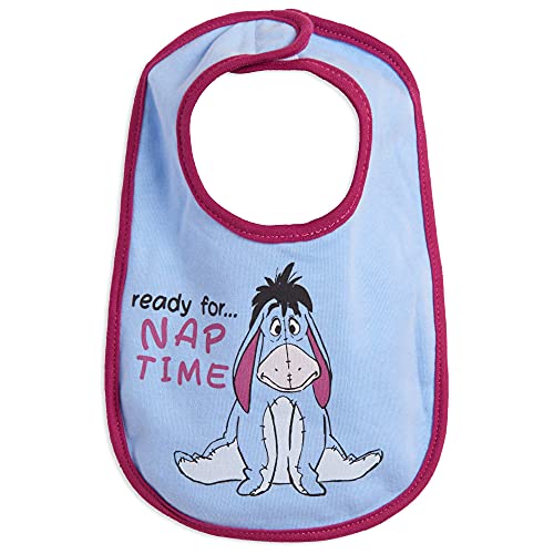 Disney Winnie the Pooh Tigger Eeyore Piglet Baby Boys 5 Pack Side Snap Bibs