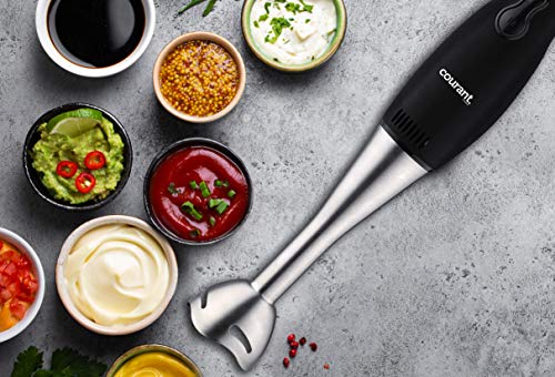 Courant Immersion Hand Blender with 200 Watt Easy to Clean Stick Blender Blends, Purees, Crushes Ice