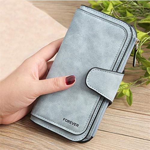 Snap Card Holder for Women Leather Clutch (Brown)