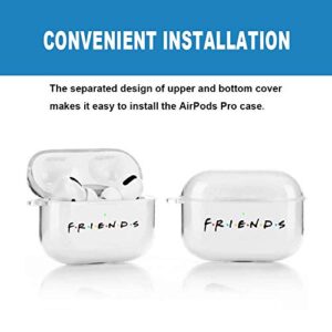 Friends Airpods Pro Clear Case,Friends Tv Show Merchandise,AirPods Pro Clear Case Protective Cover Skin - Clear Premium Hard Shell Accessories Compatible with Apple AirPods Pro (Friends)