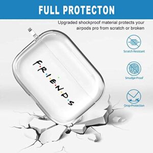 Friends Airpods Pro Clear Case,Friends Tv Show Merchandise,AirPods Pro Clear Case Protective Cover Skin - Clear Premium Hard Shell Accessories Compatible with Apple AirPods Pro (Friends)