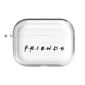 Friends Airpods Pro Clear Case,Friends Tv Show Merchandise,AirPods Pro Clear Case Protective Cover Skin - Clear Premium Hard Shell Accessories Compatible with Apple AirPods Pro (Friends)