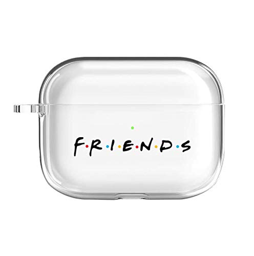 Friends Airpods Pro Clear Case,Friends Tv Show Merchandise,AirPods Pro Clear Case Protective Cover Skin - Clear Premium Hard Shell Accessories Compatible with Apple AirPods Pro (Friends)