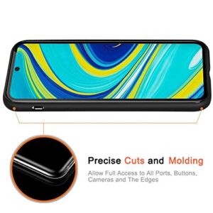 KAPUCTW Case for Xiaomi Redmi Note 9S, Black Silicone Matt Back Cover with Floral Design - Xiaomi Redmi Note 9S [6.67"] Slim Thin Shockproof Soft Gel TPU Rubber Bumper for燝irls (Sunflower)