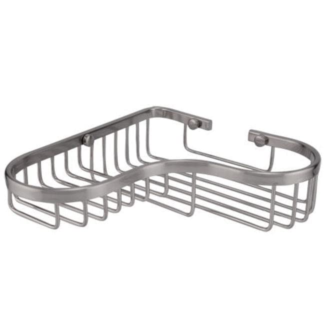 Signature Hardware 916762 Solid Brass L Shaped Shower Basket